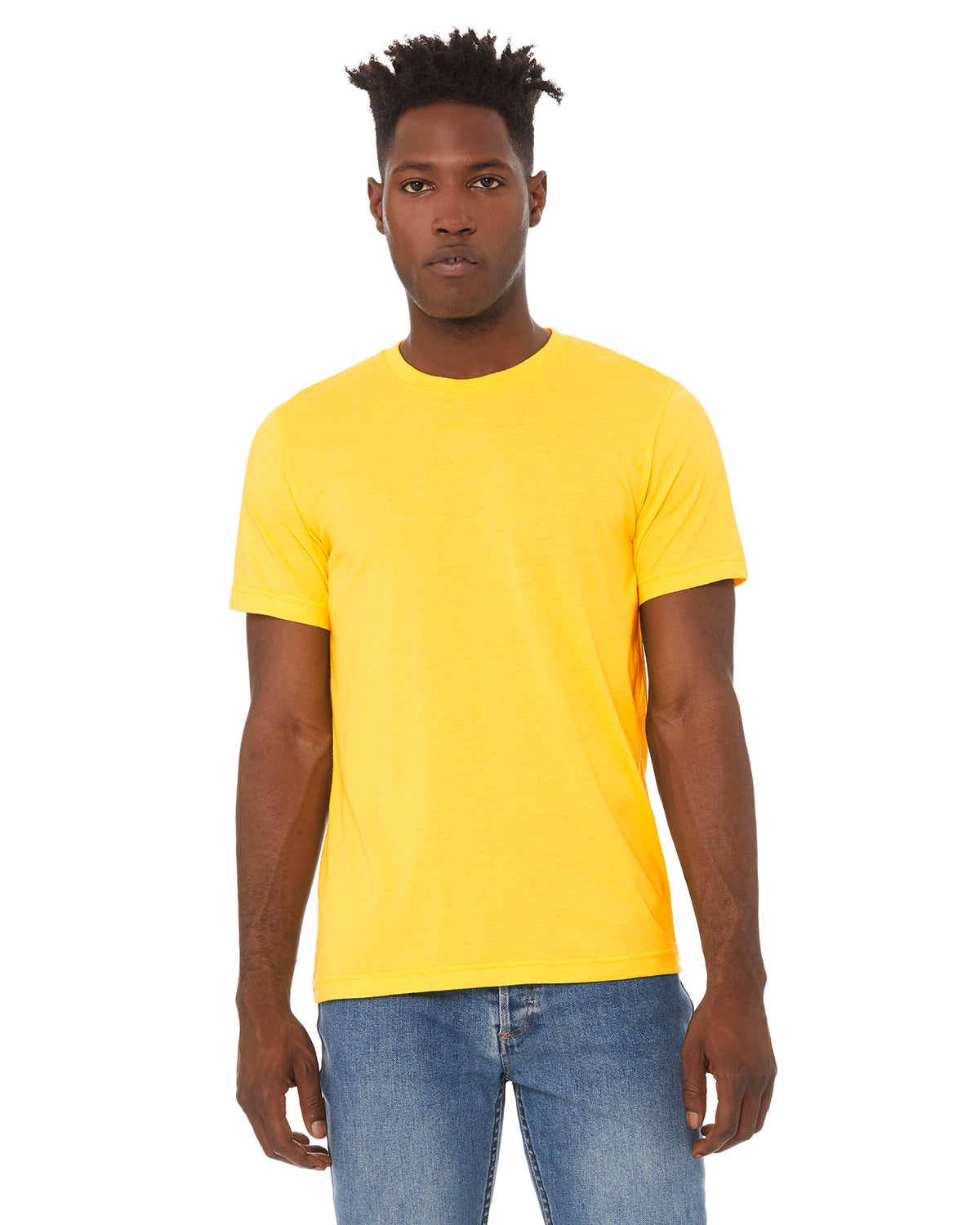 Unisex Heather CVC T-Shirt - Heather Yellow