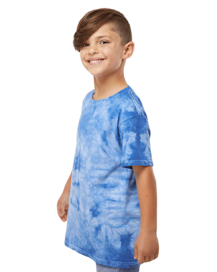 Youth Crystal Tie Dye T-Shirt - Royal