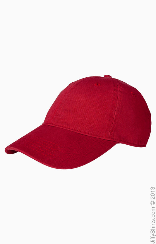 Direct-Dyed Twill Cap - Chili