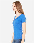 BELLA + CANVAS 8435 True Royal Triblend — on model side