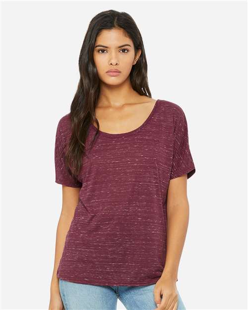 BELLA + CANVAS 8816 Maroon Marble — on model front