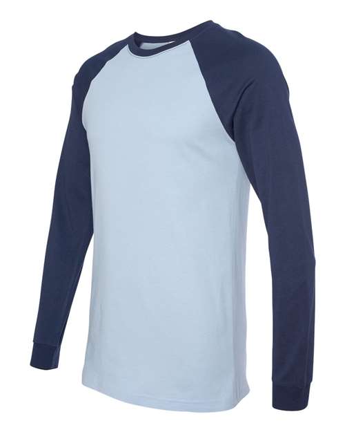 BELLA + CANVAS 3000 Baby Blue/ Navy — side
