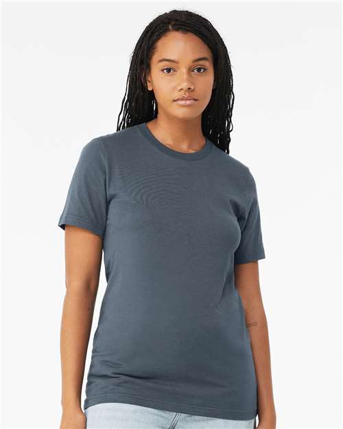BELLA + CANVAS 3001 Vintage Navy — on model front