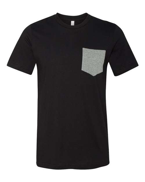 BELLA + CANVAS 3021 Black/ Deep Heather — front