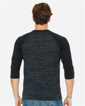 BELLA + CANVAS 3200 Black Marble/ Black — on model back