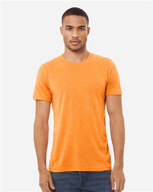BELLA + CANVAS 3413 Orange Triblend — on model front