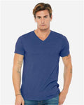 BELLA + CANVAS 3415 True Royal Triblend — on model front