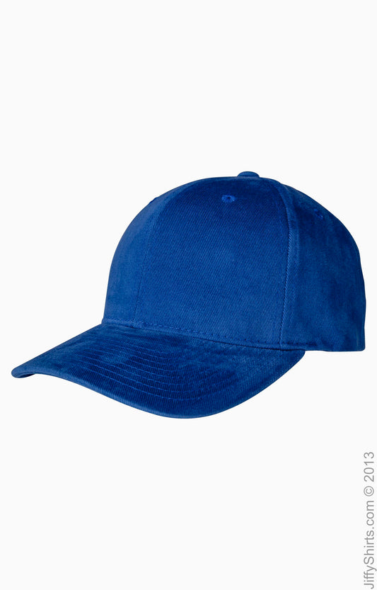 Unisex Brushed Cotton Twill Mid-Profile Cap - Royal