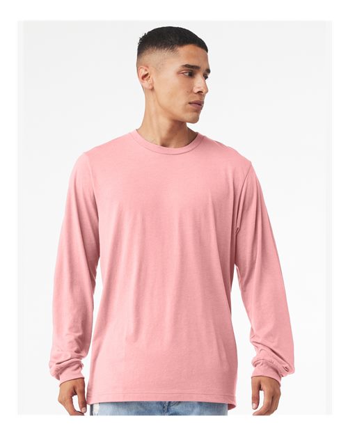BELLA + CANVAS 3501 Pink — on model front
