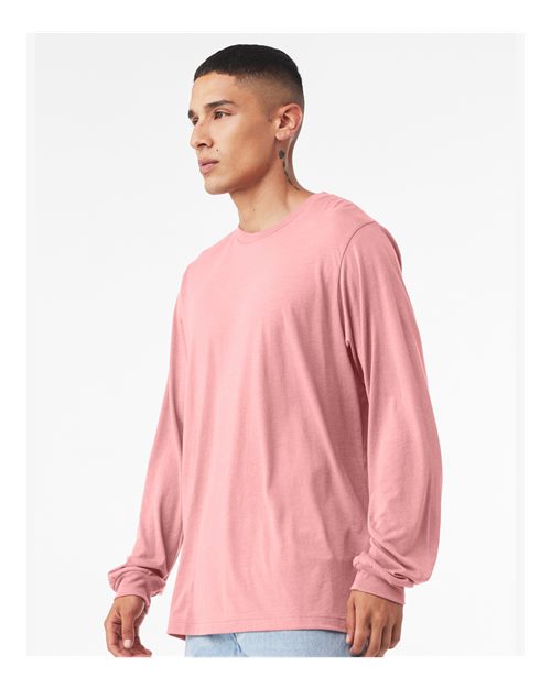 BELLA + CANVAS 3501 Pink — on model side