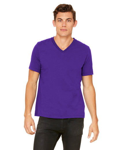 Unisex Jersey Short-Sleeve V-Neck T-Shirt - Team Purple