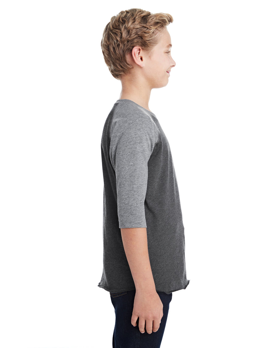Youth Baseball T-Shirt - Vintage Smoke / Gran Heather