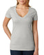 Next Level 6640 - Women's CVC Deep V - Silk