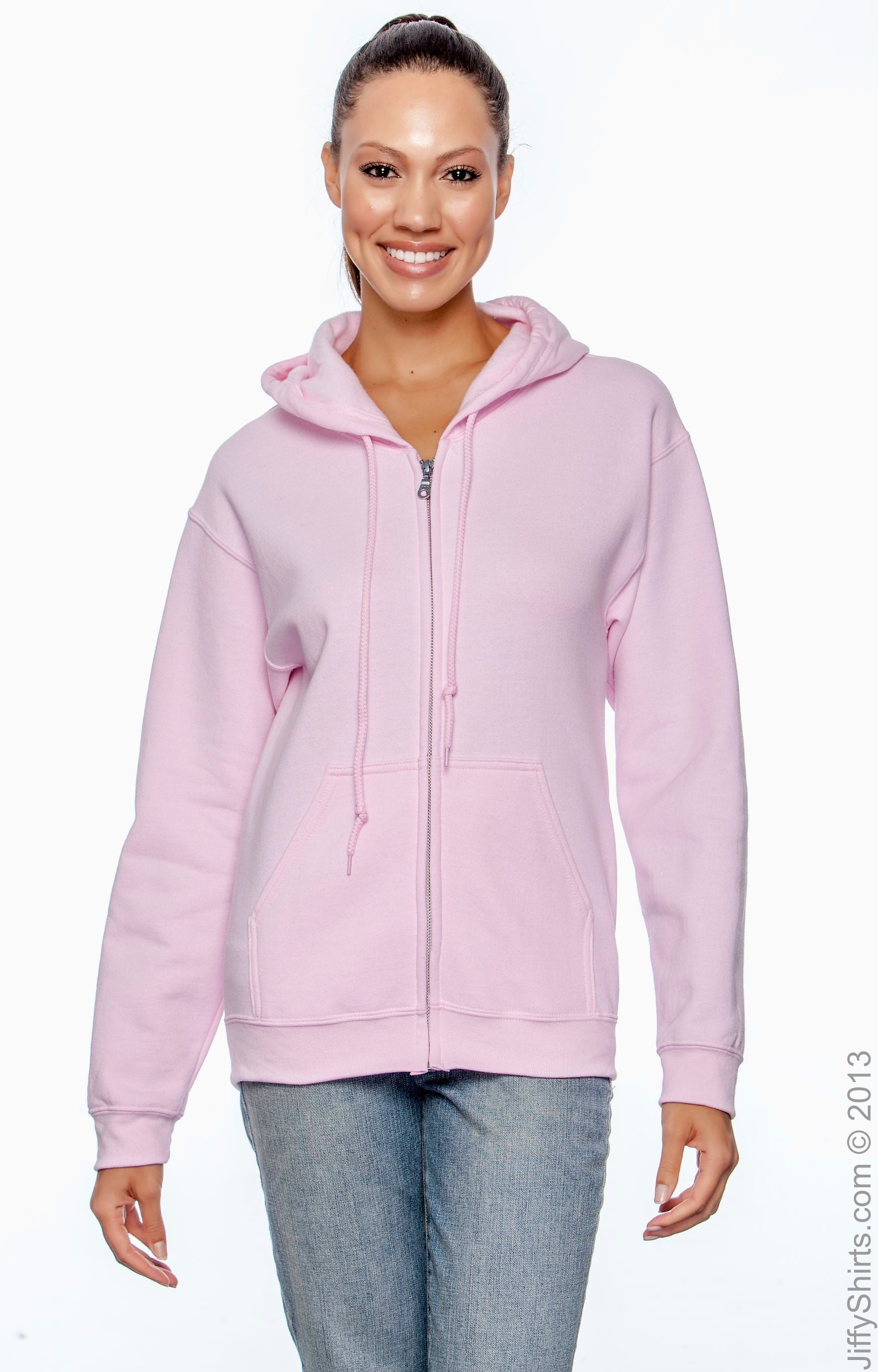 Unisex Heavy Blend™  50/50 Full-Zip Hoodie - Light Pink