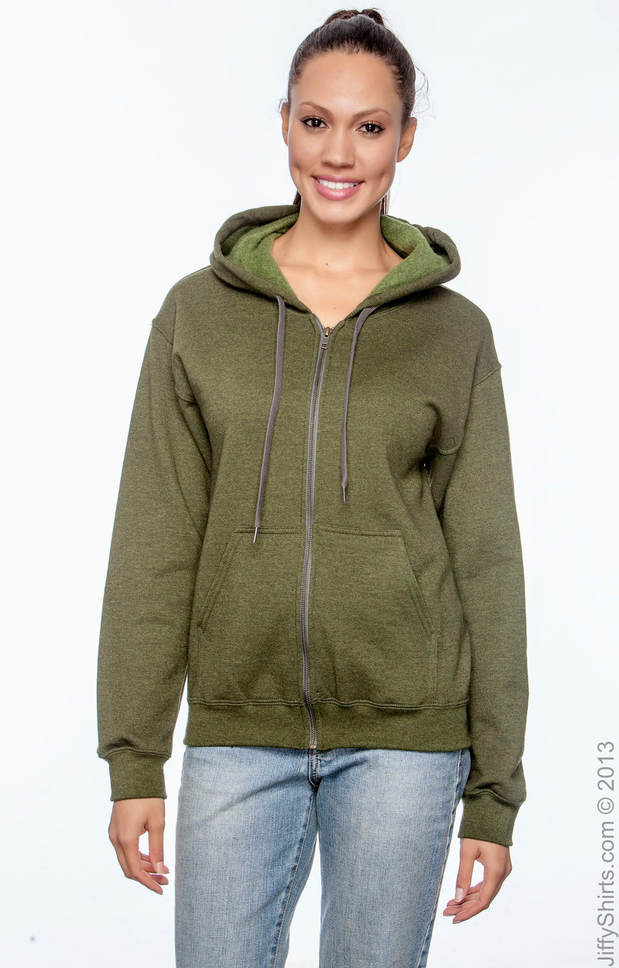 Unisex Heavy Blend™  Vintage Full-Zip Hoodie - Moss