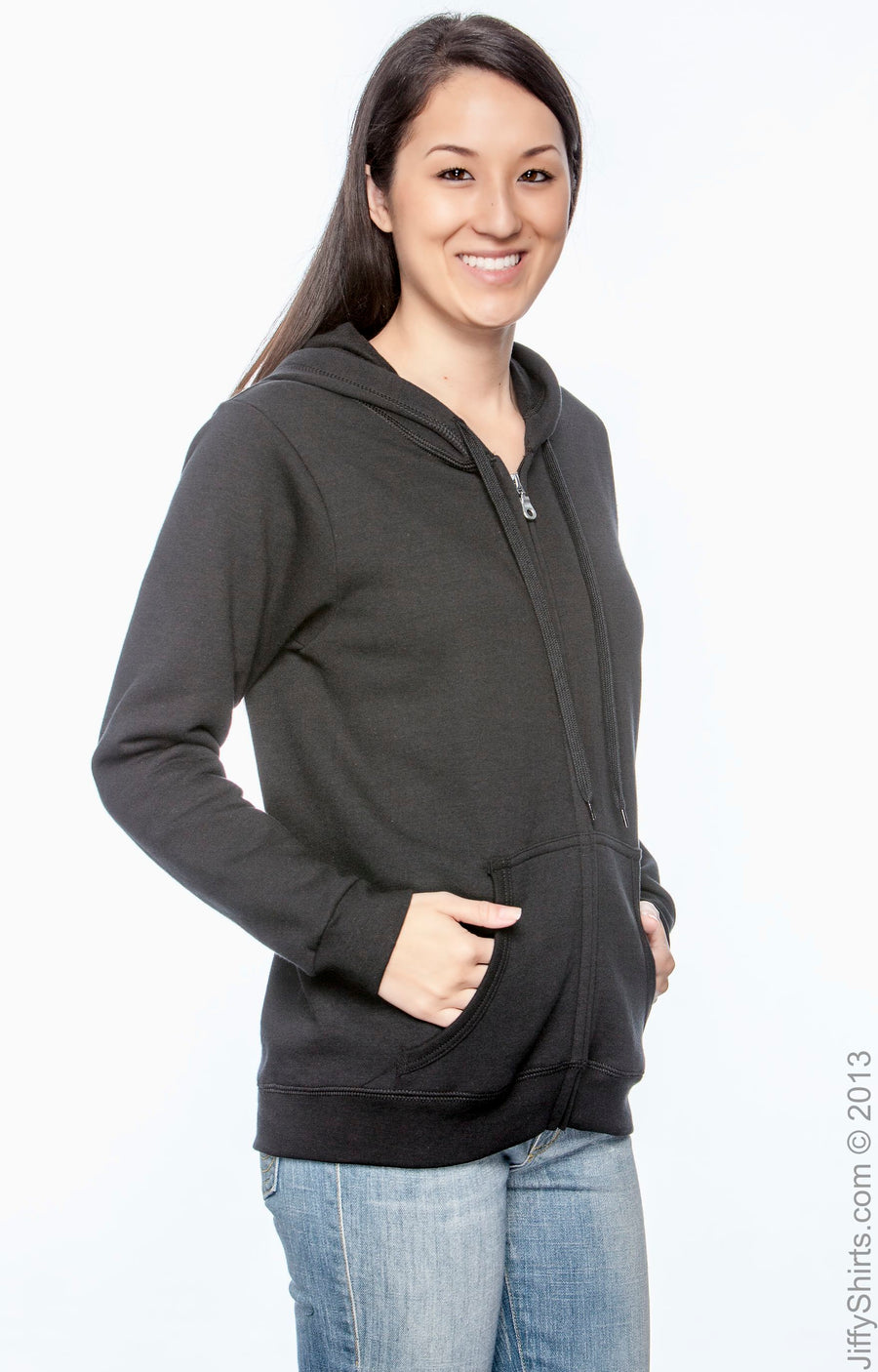 Women's Heavy Blend™ Women's 50/50 Full-Zip Hoodie - Black