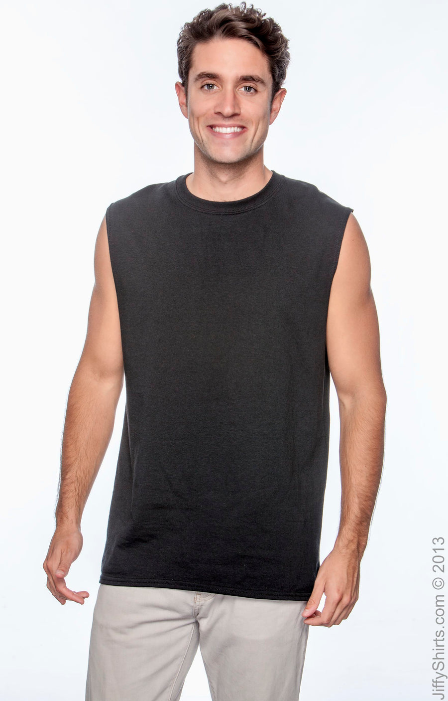Unisex Ultra Cotton® Sleeveless T-Shirt - Black