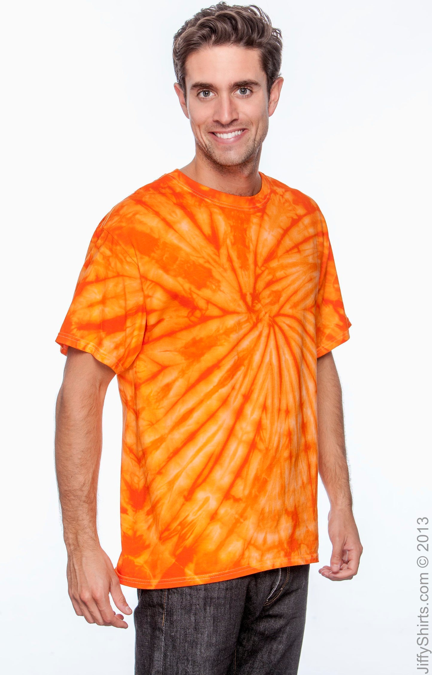 Unisex 100% Cotton Spider T-Shirt - Spider Orange