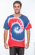 Tie-Dye CD100 - Unisex 100% Cotton T-Shirt - Spiral Royal & Red