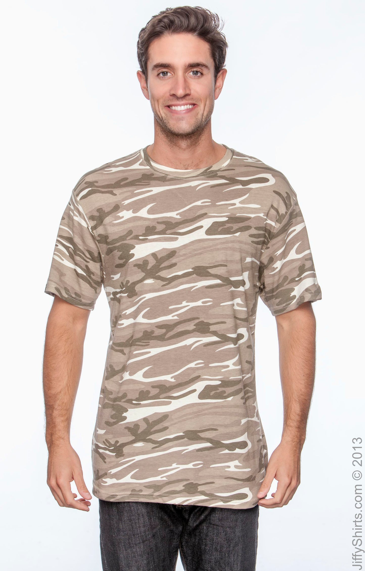 Midweight Camouflage T-Shirt - Camouflage Sand