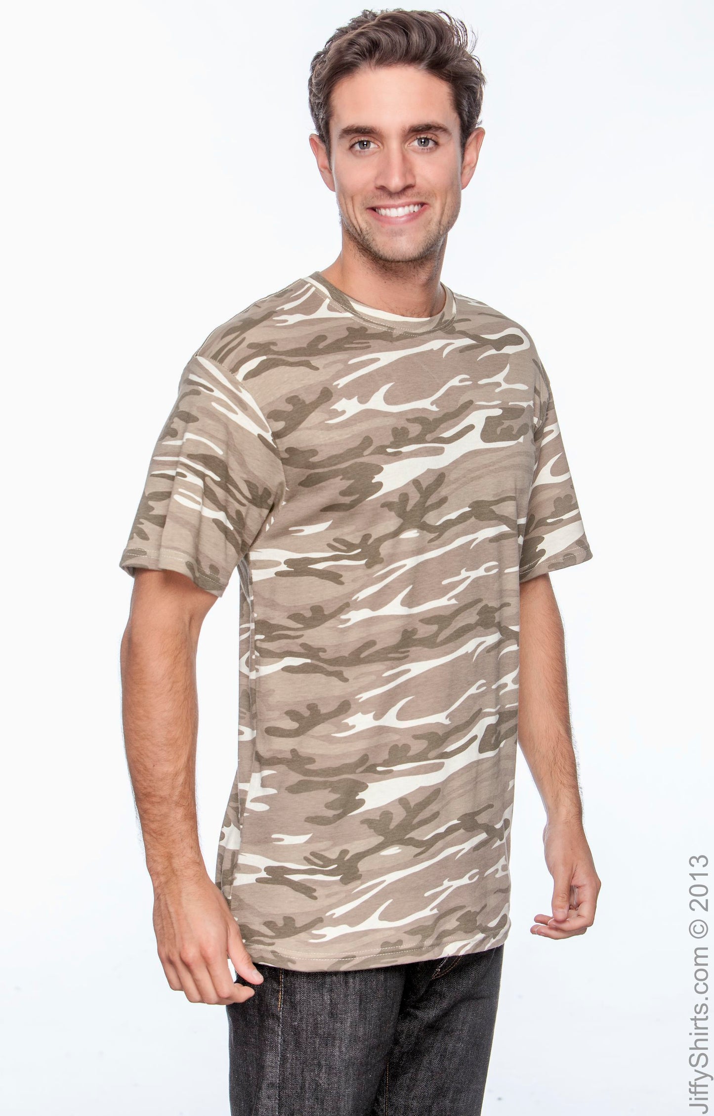Midweight Camouflage T-Shirt - Camouflage Sand
