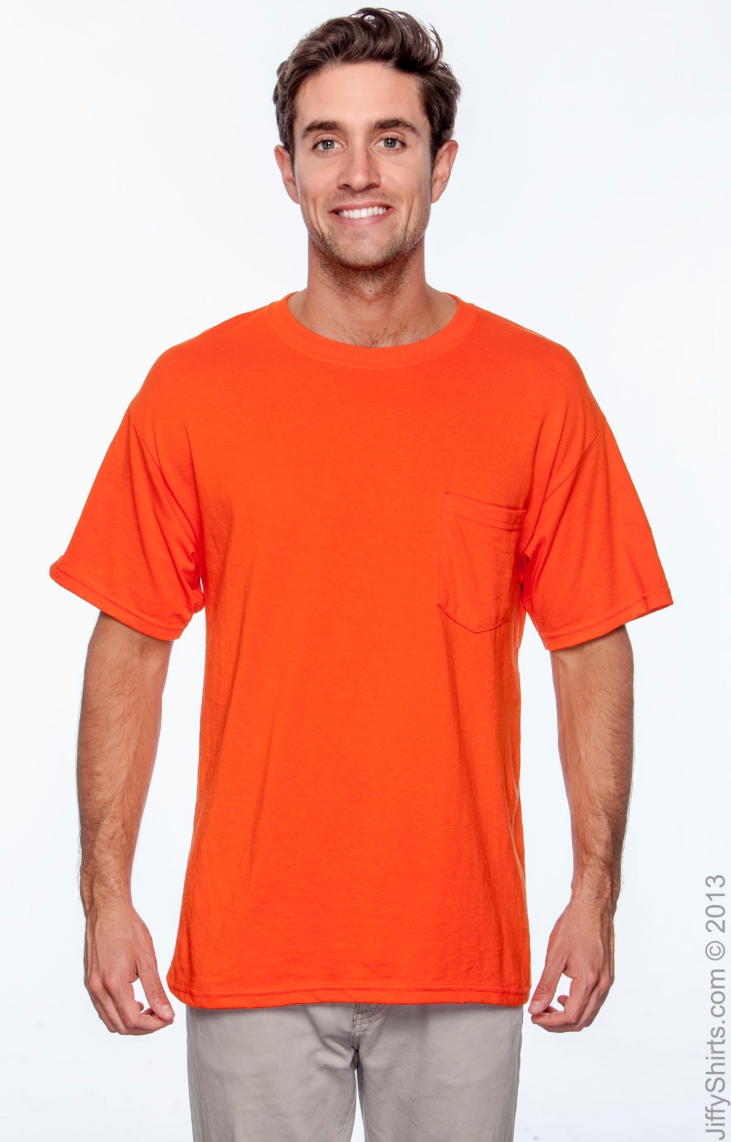 Unisex 50/50 Pocket T-Shirt - Orange