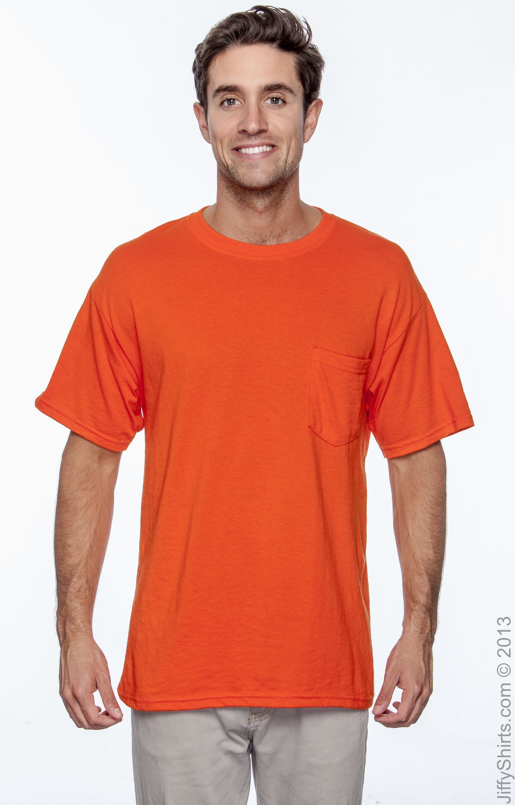 Unisex 50/50 Pocket T-Shirt - Orange