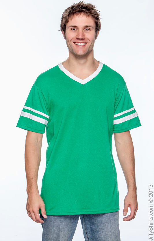 Unisex Sleeve Stripe Jersey - Kelly / White