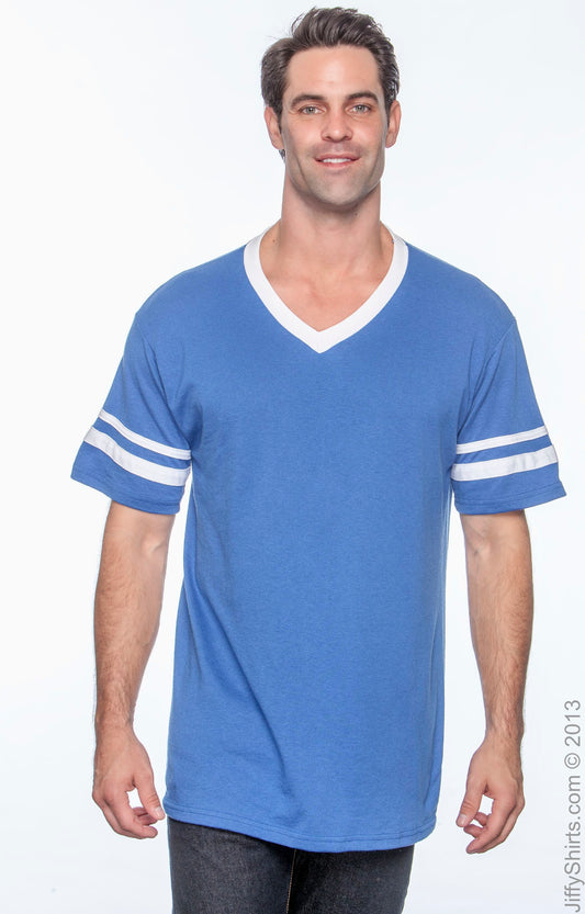 Unisex Sleeve Stripe Jersey - Royal / White