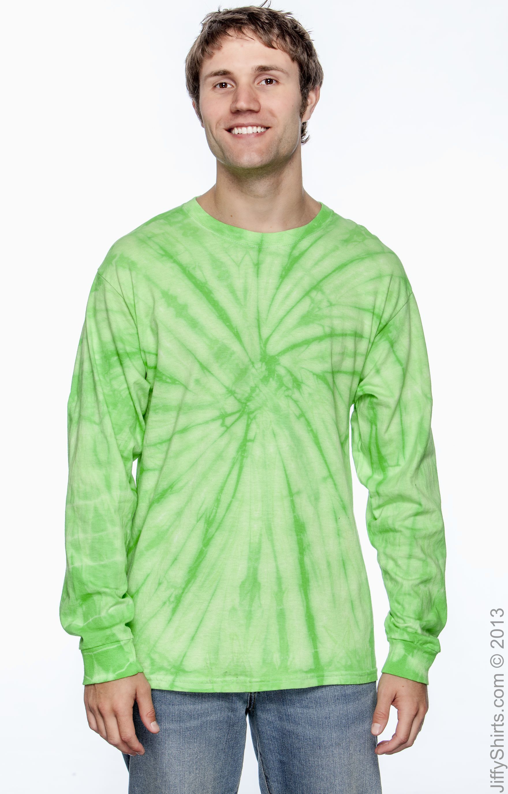 Unisex 100% Cotton Long-Sleeve T-Shirt - Spider Lime