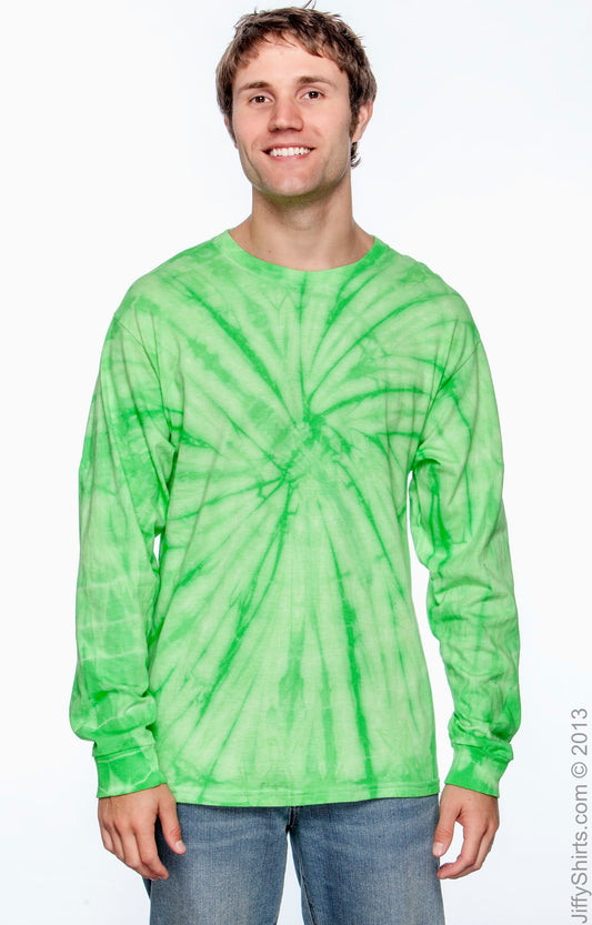 Unisex 100% Cotton Long-Sleeve T-Shirt - Spider Lime
