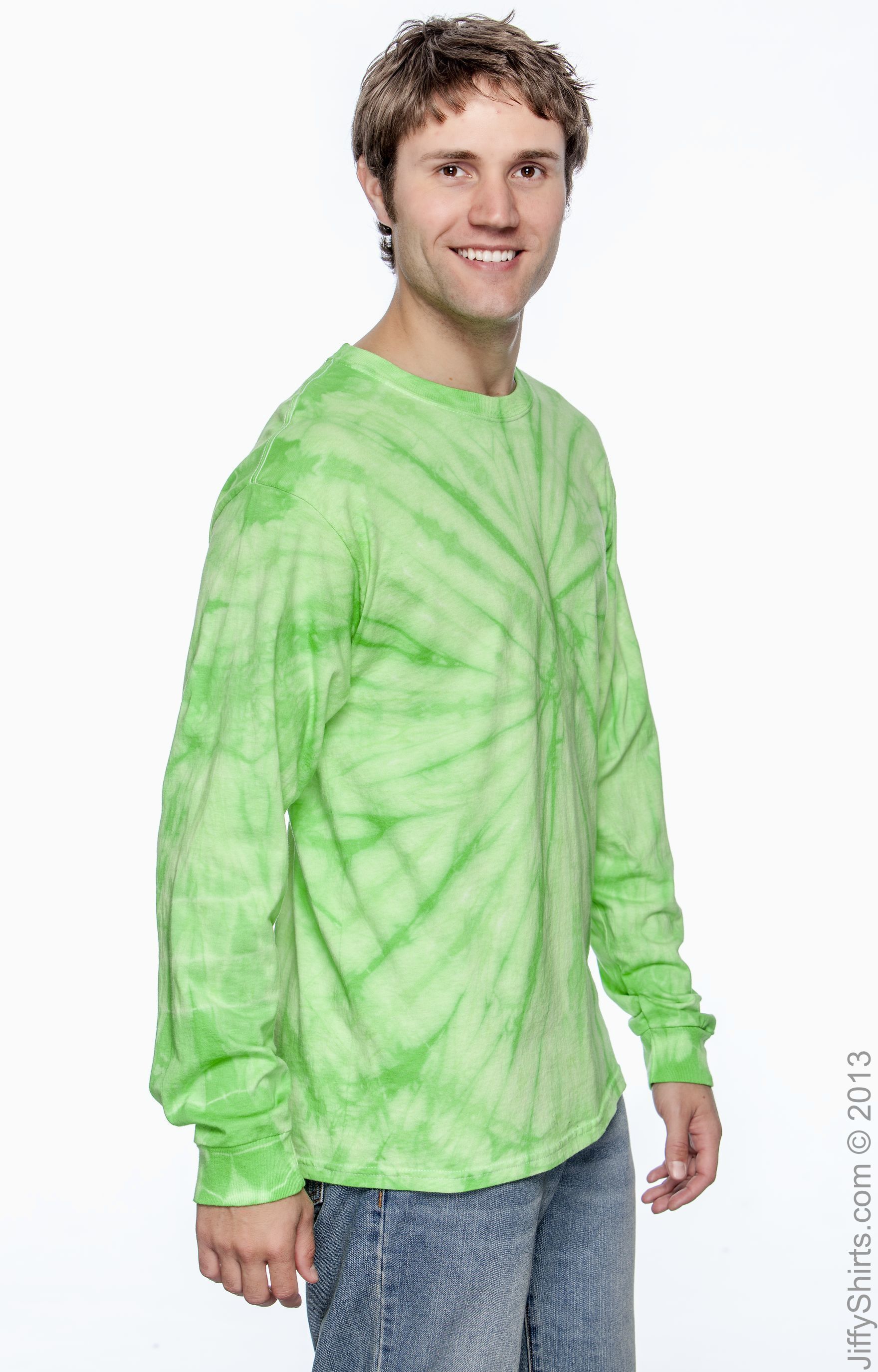 Unisex 100% Cotton Long-Sleeve T-Shirt - Spider Lime