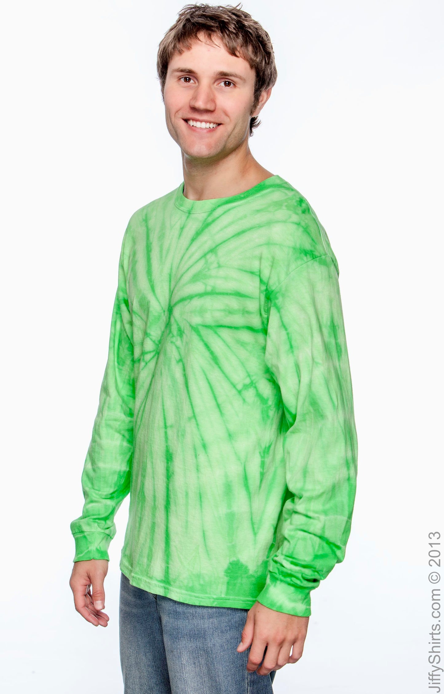 Unisex 100% Cotton Long-Sleeve T-Shirt - Spider Lime