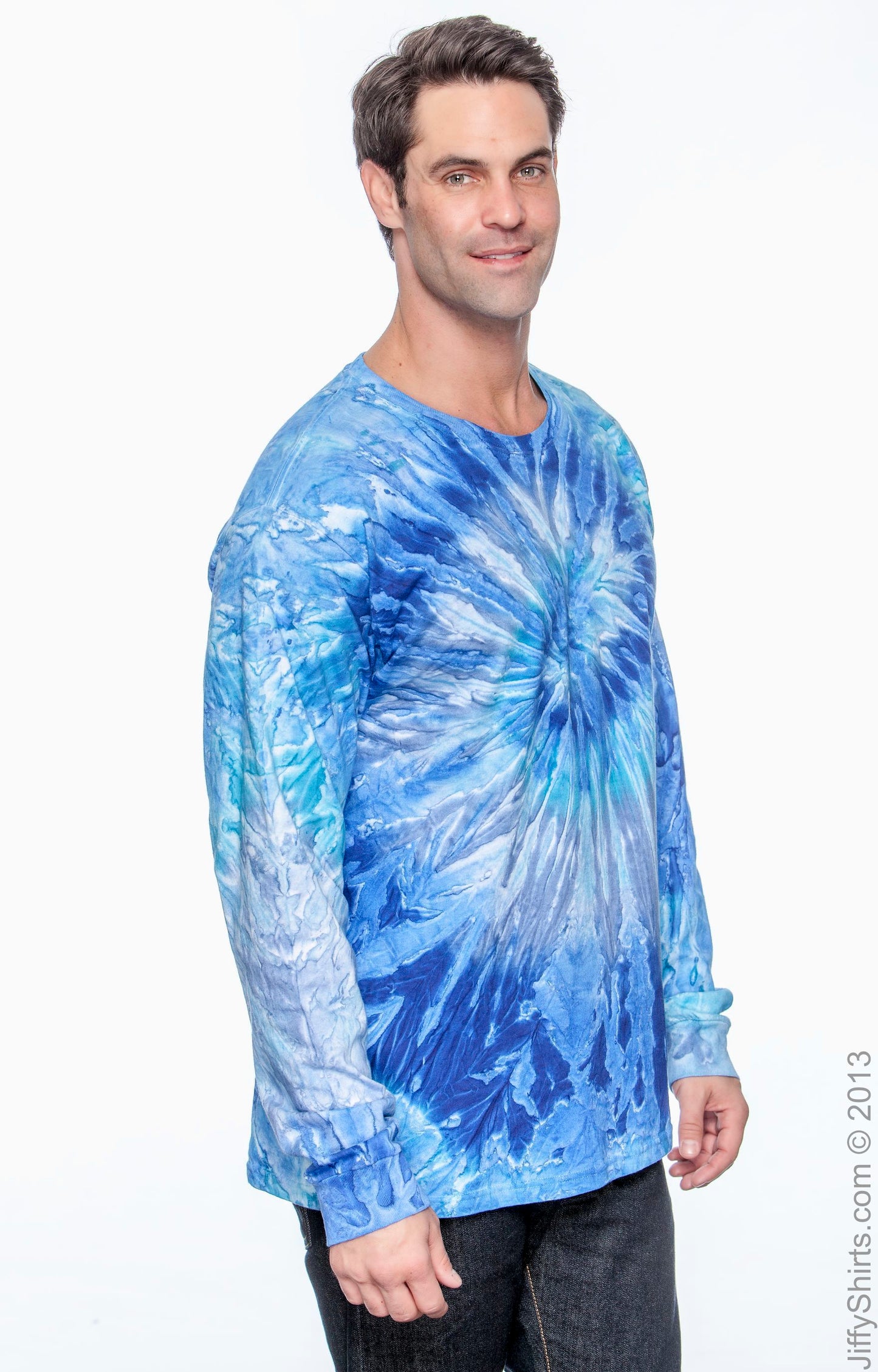 Unisex 100% Cotton Long-Sleeve T-Shirt - Blue Jerry
