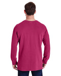Unisex French Terry Crew With Pocket - Crimson