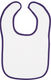Rabbit Skins 1003 - Infant Contrast Trim Terry Bib - White / Purple
