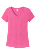 Women's Perfect Tri V-Neck Tee - Fuchsia Frost