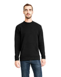 Unisex Long-Sleeve Crew with Pocket - Black