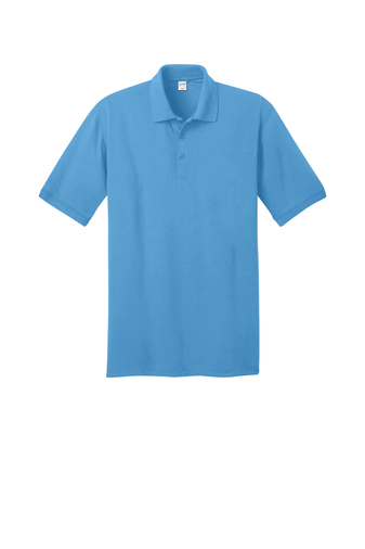 Unisex Core Blend Jersey Knit Polo - Aquatic Blue