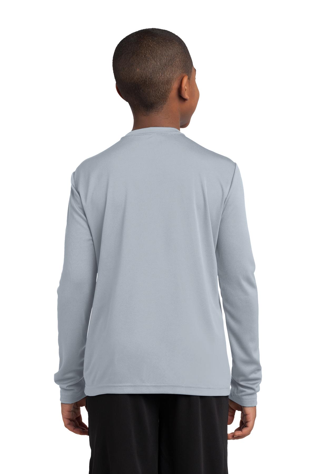 Youth Long Sleeve PosiCharge Competitor Tee - Silver