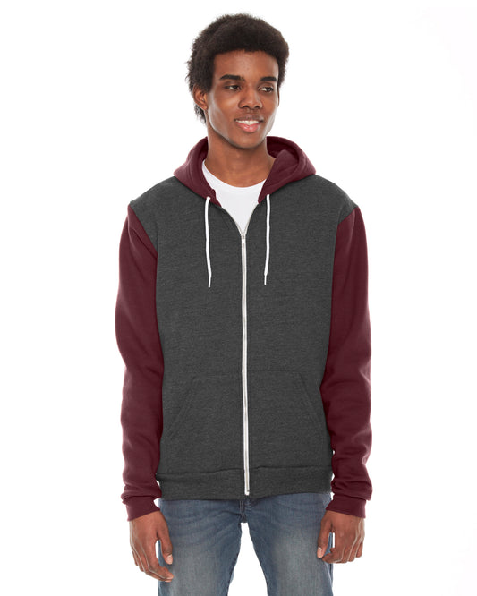 Unisex Flex Fleece Zip Hoodie - Dark Heather Gray / Trff