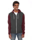 American Apparel F497W - Unisex Flex Fleece Zip Hoodie - Dark Heather Gray / Trff