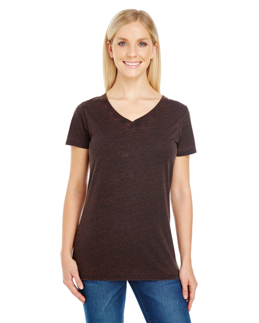 Women's Cross Dye Short-Sleeve V-Neck T-Shirt - Flame