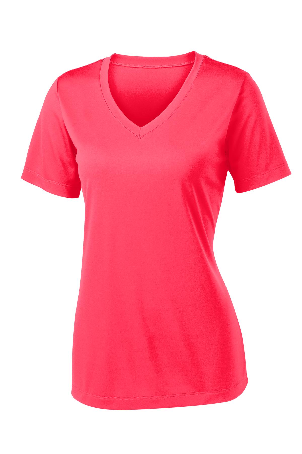 Women's PosiCharge Competitor V-Neck Tee - Hot Coral