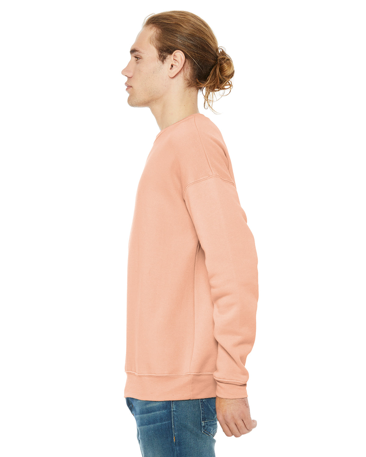 Unisex Drop Shoulder Fleece - Peach