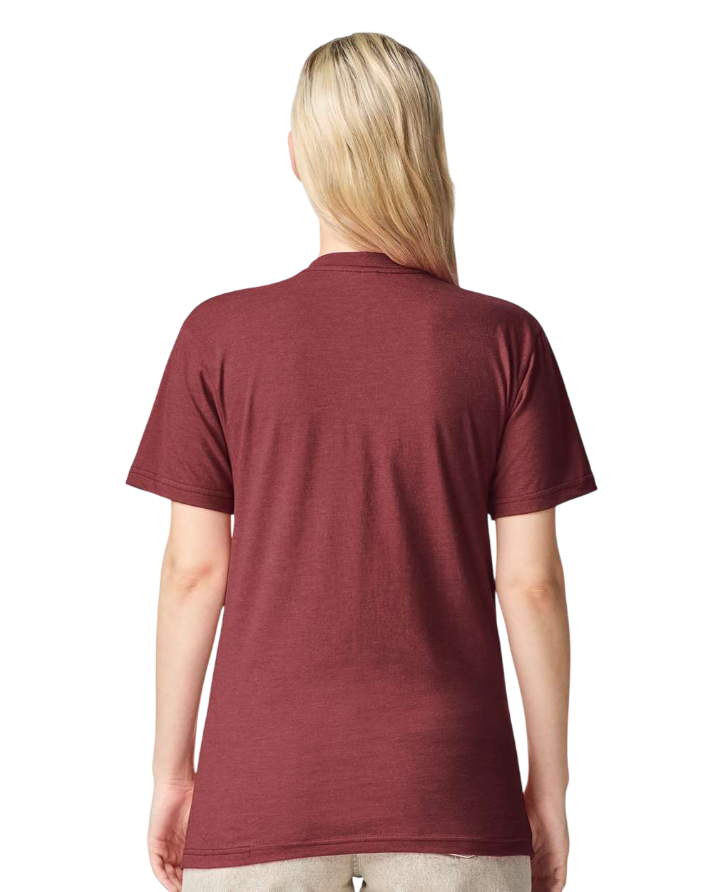 Unisex CVC T-Shirt - Heather Burgundy