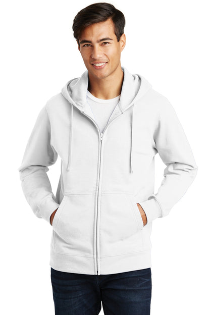 Unisex Fan Favorite Fleece Full-Zip Hoodie - White