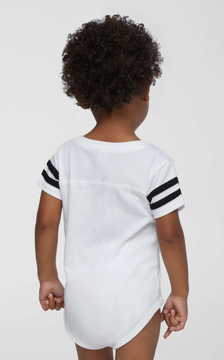 Infant Football Bodysuit - White / Black