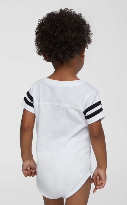 Infant Football Bodysuit - White / Black