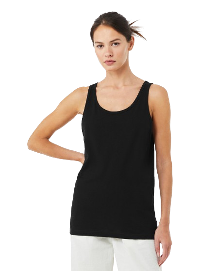 Unisex Heather CVC Tank - Solid Black Blend